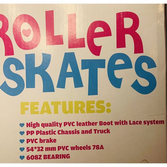 Womens Roller Skates Size 7.5 Ste Max Pink Floral Girl PVC Leather St Bearings - Picture 4 of 12